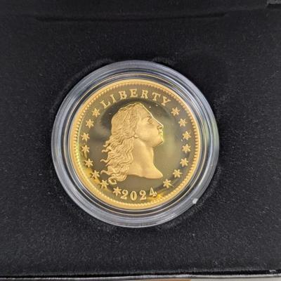 2024 W 230th ANNIVERSARY FLOWING HAIR HIGH RELIEF GOLD COIN US MINT LOT OF 3