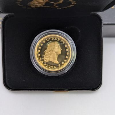 2024 W 230th ANNIVERSARY FLOWING HAIR HIGH RELIEF GOLD COIN US MINT LOT OF 3