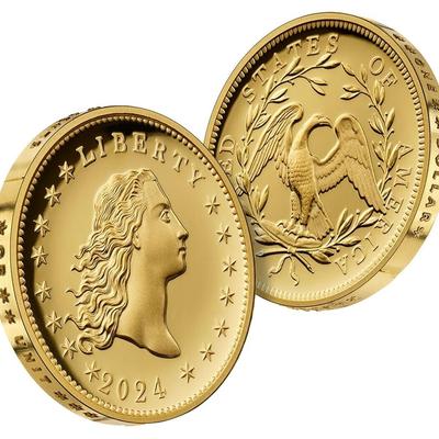 2024 W 230th ANNIVERSARY FLOWING HAIR HIGH RELIEF GOLD COIN US MINT LOT OF 3