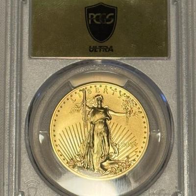 2006-W $50 PCGS SP70 Burnished Gold Eagle 20th Anniversary 1 Of 5 In The World!!
