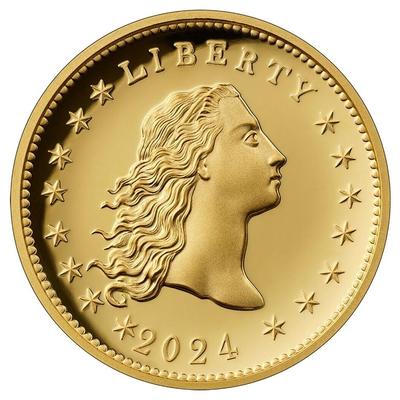 2024 W 230th ANNIVERSARY FLOWING HAIR HIGH RELIEF GOLD COIN US MINT LOT OF 3