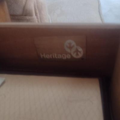 Heritage Single Drawer Mahogany Finish Lamp Table