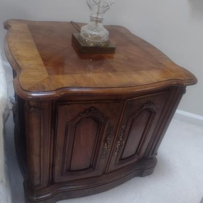 Heritage Double Door Mahogany Finish Accent Cabinet