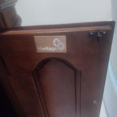 Heritage Double Door Mahogany Finish Accent Cabinet