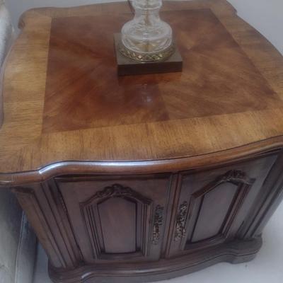 Heritage Double Door Mahogany Finish Accent Cabinet
