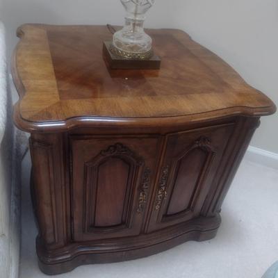 Heritage Double Door Mahogany Finish Accent Cabinet