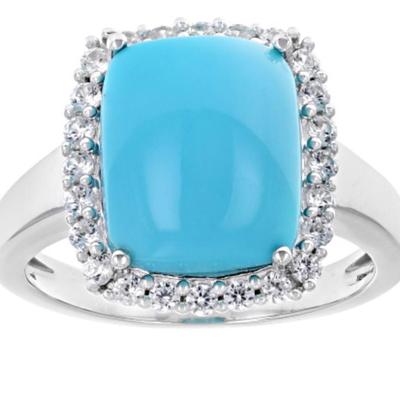 Sleeping Beauty Turquoise Ring 925 Size 8