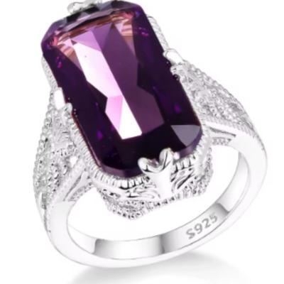 Purple Amethyst Vintage Ring 925