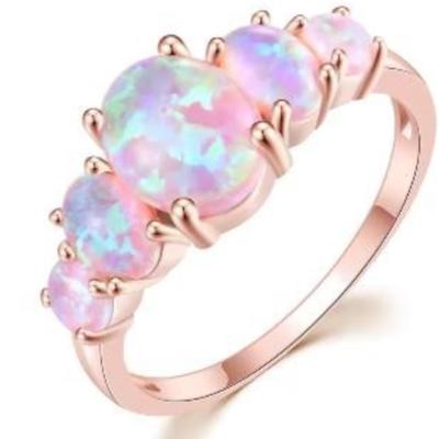 Pink Opal 5 Stone Band