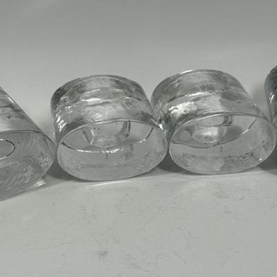 Clear glass Candle Holder Set