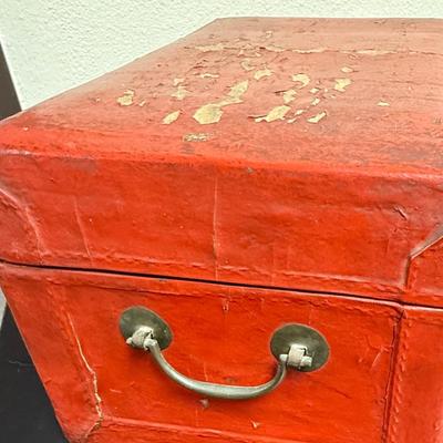 Vintage Chest red with gold design