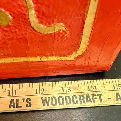 Vintage Chest red with gold design