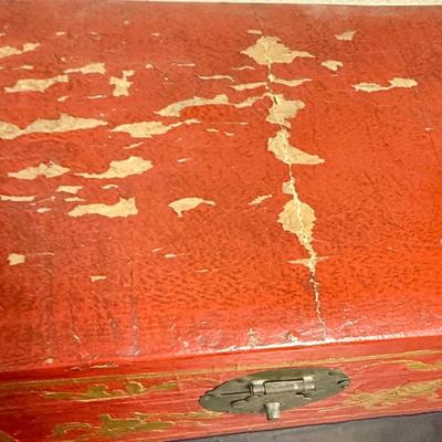 Vintage Chest red with gold design