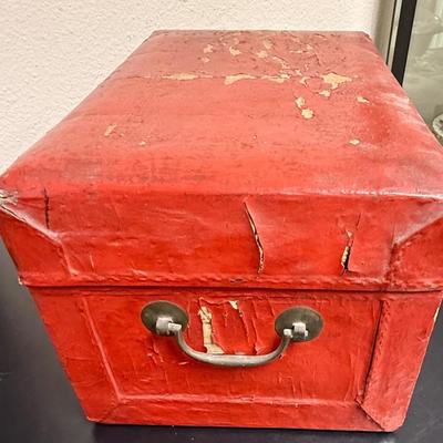 Vintage Chest red with gold design