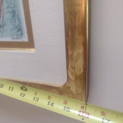 Edna Hibel Framed 'Lenore and Child' on Porcelain Tile