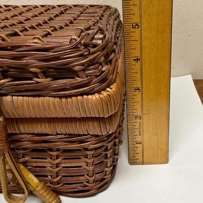 Vintage Wicker Picnic Basket Case