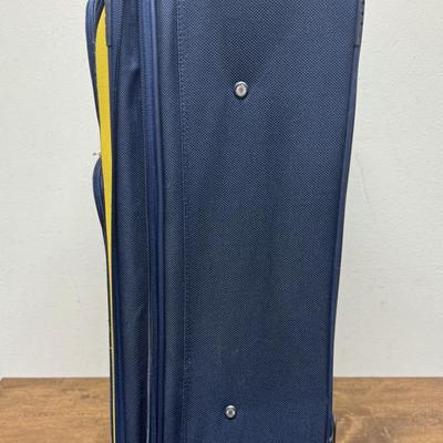 Nautica Open Seas Large Luggage 27" Navy and Yellow Spinner Style