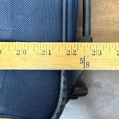 Nautica Open Seas Carry-On Luggage 21" Navy and Yellow Spinner Style