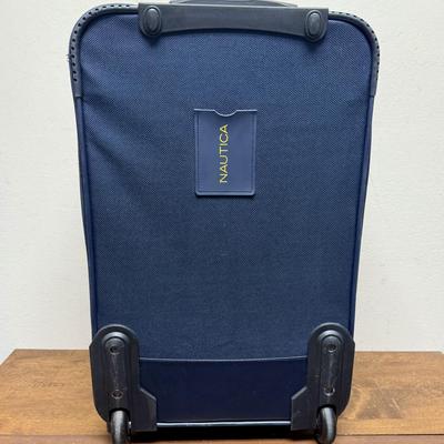 Nautica Open Seas Carry-On Luggage 21" Navy and Yellow Spinner Style