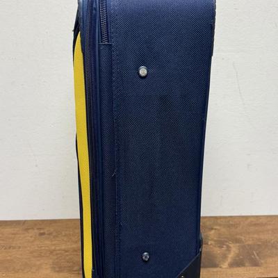 Nautica Open Seas Carry-On Luggage 21" Navy and Yellow Spinner Style