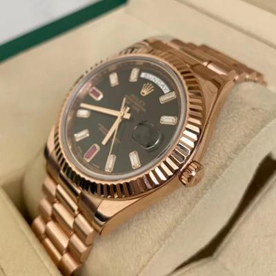 Day-Date Chocolate Dial 18K Everose Gold President Automatic Unisex Watch