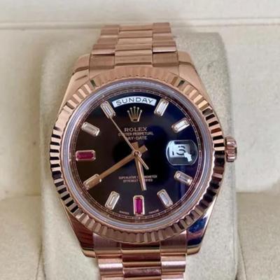 Day-Date Chocolate Dial 18K Everose Gold President Automatic Unisex Watch