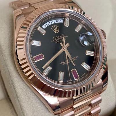 Day-Date Chocolate Dial 18K Everose Gold President Automatic Unisex Watch