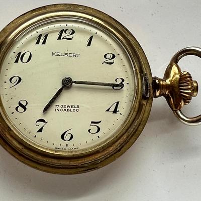 Vintage Kelbert 17 Jewels Incabloc Pocket Watch