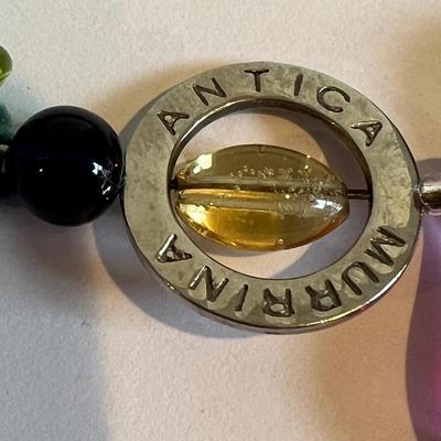 3 Pc. Lot Designer Antika Murrina Murano Glass Jewelry - 2 Bracelets 1 Necklace