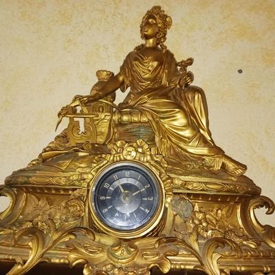 STUNNING KIENZLE VDO GILT BRONZE MANTEL CLOCK