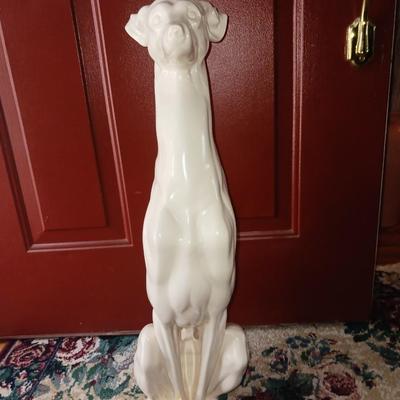 27" CERAMIC DOG STATUE