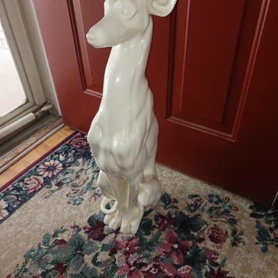 27" CERAMIC DOG STATUE
