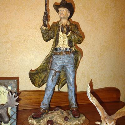 COWBOY STATUES AND WILDLIFE FIGURES