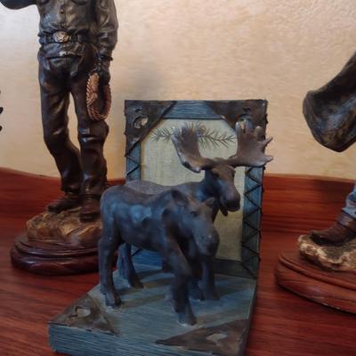 COWBOY STATUES AND WILDLIFE FIGURES
