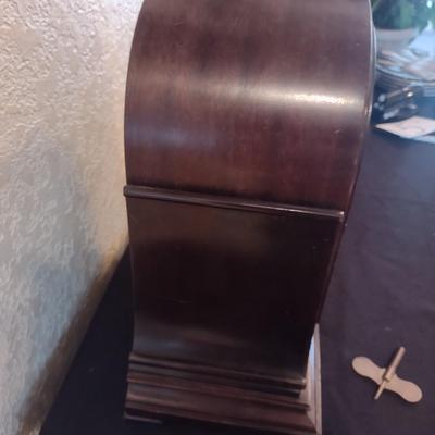 HERSCHEDE LEVER WESTMINSTER MANTLE CHIME CLOCK WITH KEY