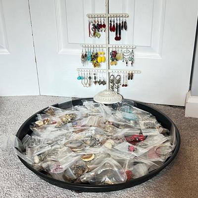 HUGE Lot Pierced Earrings - Well Over 50 Pairs