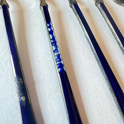 2 Sets Vintage MCM Forks - Ela Denmark Sterling, Deichert German Plated