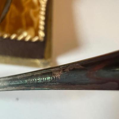 2 Sets Vintage MCM Forks - Ela Denmark Sterling, Deichert German Plated