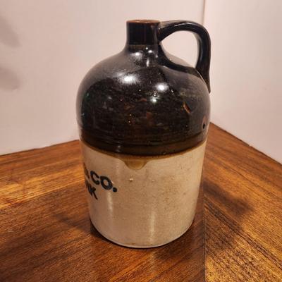 R.H. Macy & Co. New York Stoneware Crock Whiskey Jug