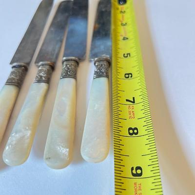17 Pc. Lot Antique Mother of Pearl Sterling Cutlery - Landers Frary and Clark
