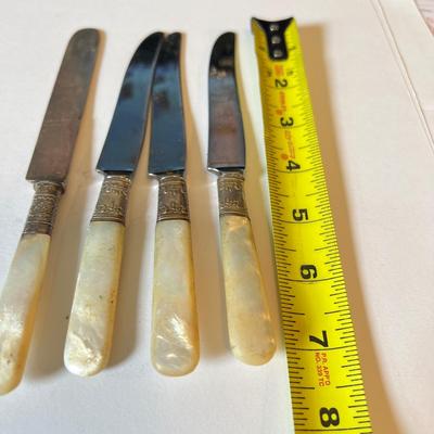 17 Pc. Lot Antique Mother of Pearl Sterling Cutlery - Landers Frary and Clark