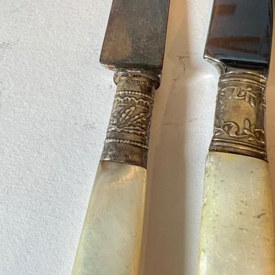 17 Pc. Lot Antique Mother of Pearl Sterling Cutlery - Landers Frary and Clark