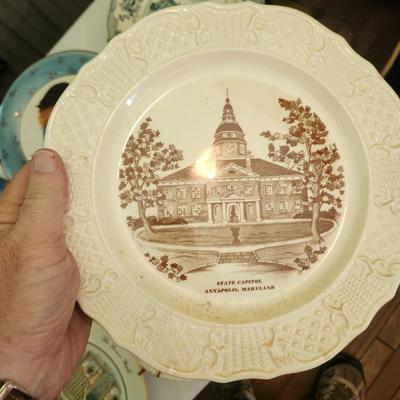 Lot of 10 Collectors Plates , Annapolis , White House, Over the top, The Brass Rail, Milton Inn, Off to Draw
