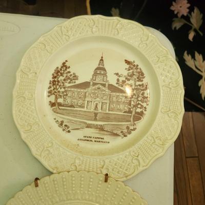 Lot of 10 Collectors Plates , Annapolis , White House, Over the top, The Brass Rail, Milton Inn, Off to Draw