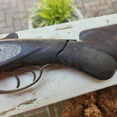 Antique Henrie Pieper H. Pieper Double Barrel Wall Hanger
