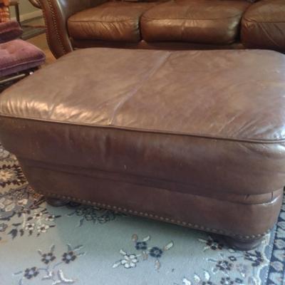 Leather Ottoman