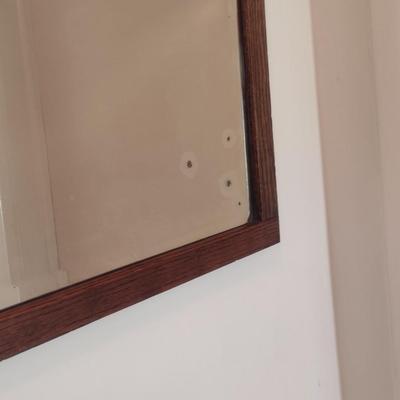 Vintage Wood Framed Mirror