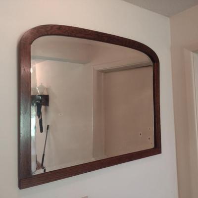 Vintage Wood Framed Mirror