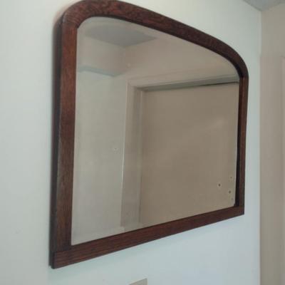 Vintage Wood Framed Mirror