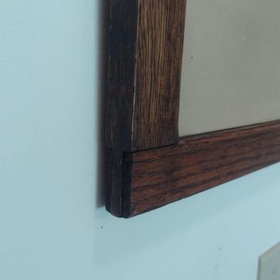 Vintage Wood Framed Mirror